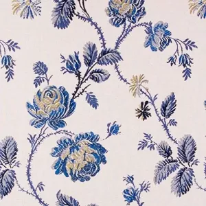 Handtryckt tyg 1700-TALS ROSOR