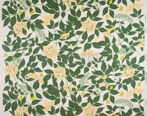 Handtryckt tyg FLÄDER