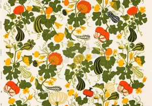 Handtryckt tyg PUMPOR