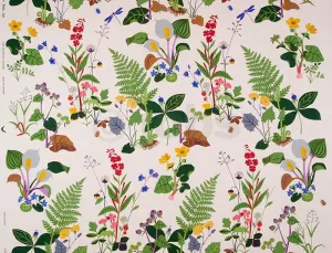 Handtryckt tyg TROLLSLÄNDA