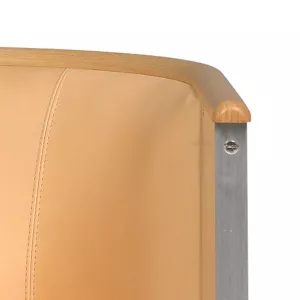 ALUMINIUM fåtölj i läder