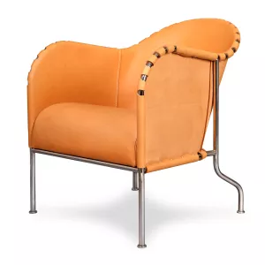 BRUNO fåtölj i läder