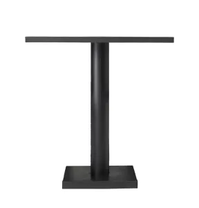 Rektangulärt cafébord NON i svart gummi