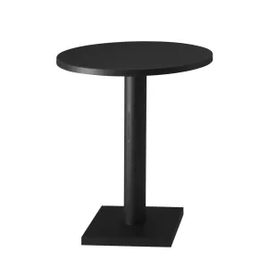 Runt cafébord NON i svart gummi