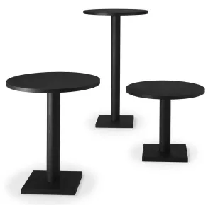 Högre runt ståbord NON i svart gummi för t.ex bar