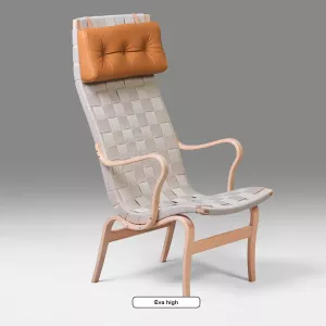 Nackkudde i skinn till BRUNO MATHSSON fåtöljer