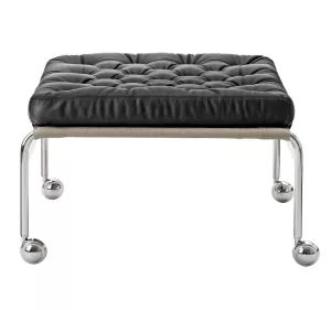 Kuddsats KARIN 73 fotpall i skinn Elmo Tique