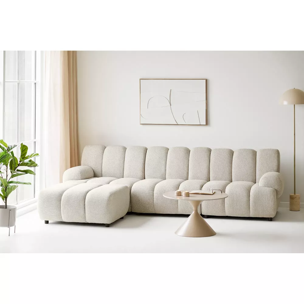 Taza 3,5 sits modulsoffa med puff