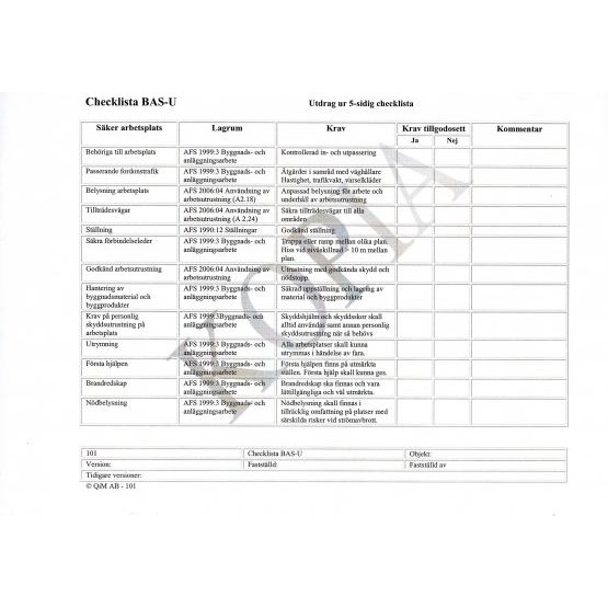 Protokollet BAS-U Måleriarbeten
