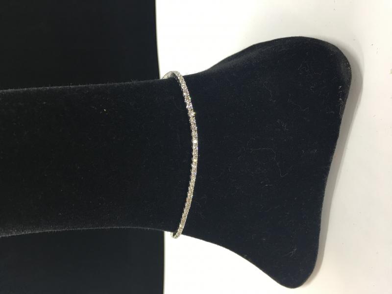 "Tennisbracelet" Armband i vitt guld 18k med brilliantslipade diamanter 2,05 ct