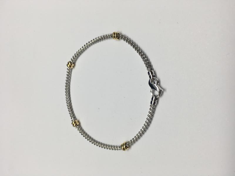 Armband i vitt och rött guld 18 k