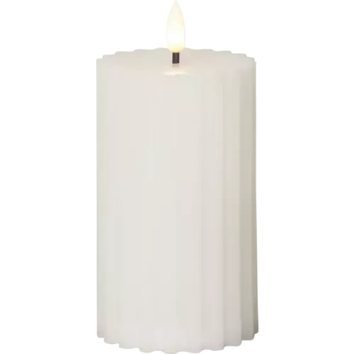 LED Blockljus Flamme Stripe Vit