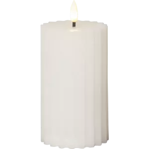 LED Blockljus Flamme Stripe Vit