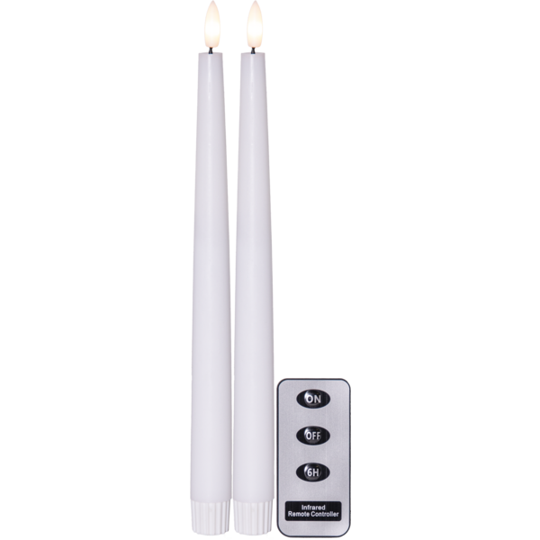 Flamme Slim Antikljus LED Vit