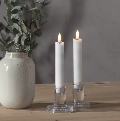 Flamme Antikljus LED Vit