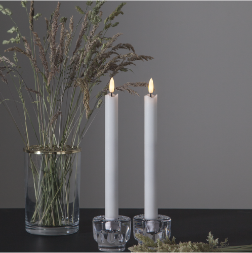 Flamme Antikljus LED Vit