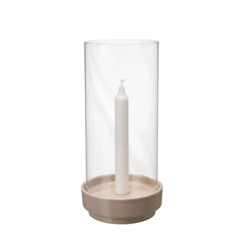 Mette Ljusstake Beige/Klar