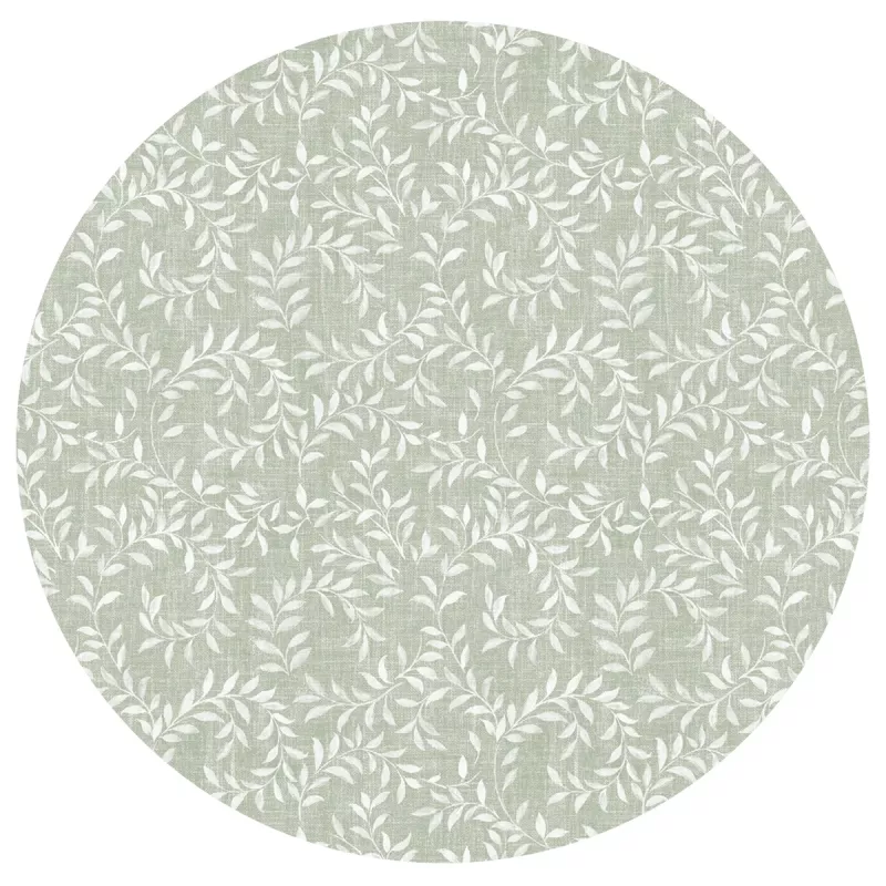 Small Leaf Rund Vaxduk Grön