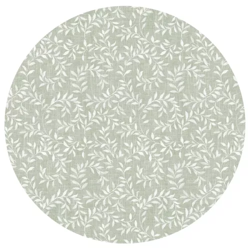 Small Leaf Rund Vaxduk Grön