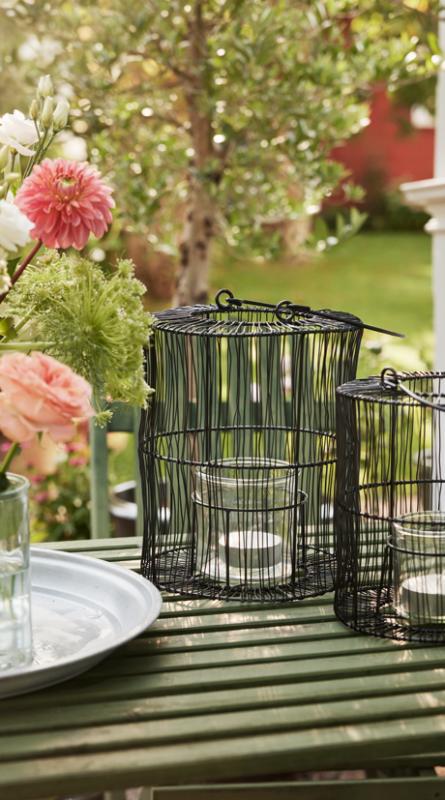 Lykta Metall Large Svart