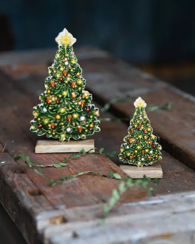 Emaljgran Med Träfot