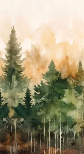 Servett Evergreen Trees Grön