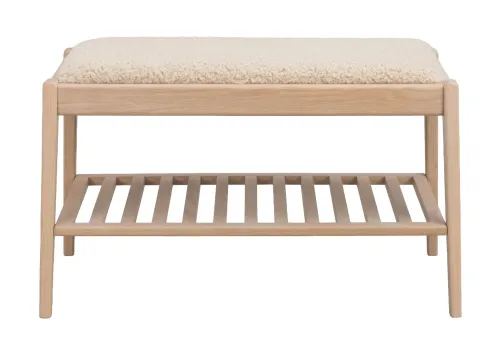 Garrick Bänk Vitpigmenterad/beige