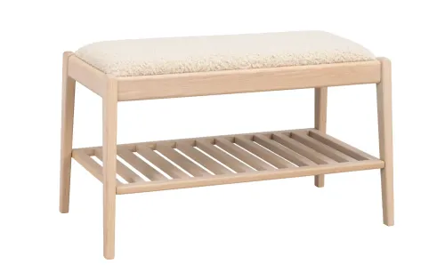 Garrick Bänk Vitpigmenterad/beige