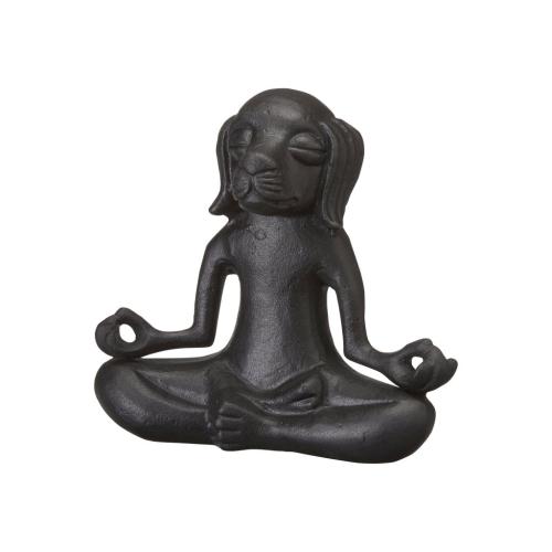 Buddah Hund Dekoration Svart