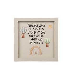 Älska och Krama mig Trätavla Flerfärgad