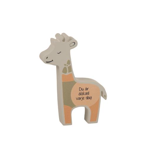 Giraff med text Dekoration Beige