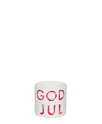 God Jul Kruka Röd/Vit