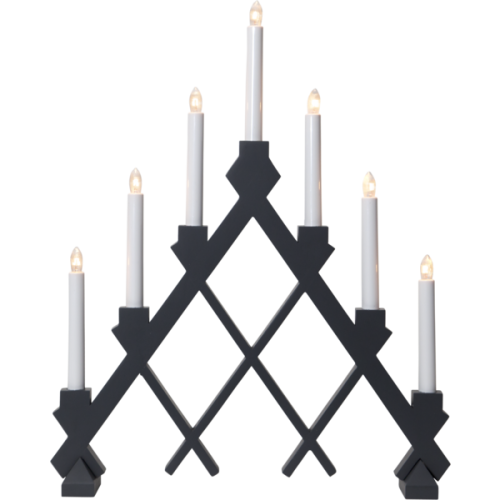 Rut Träljusstake Grå