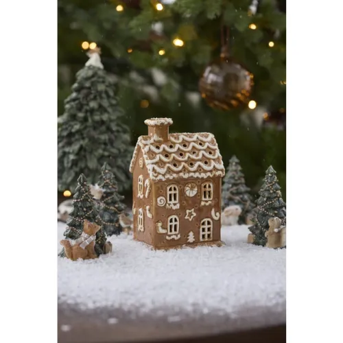 Pepparkakshus Led Brun