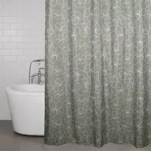 Flowers Duschdraperi Grön