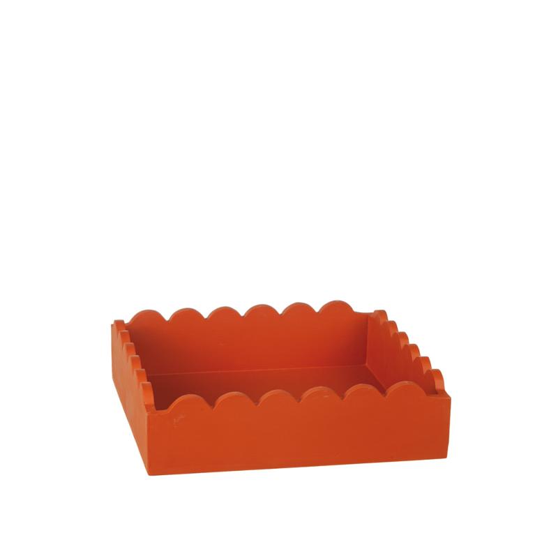 Bricka I Trä Terracotta