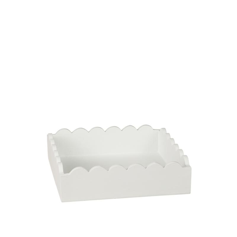 Bricka I Trä Vit