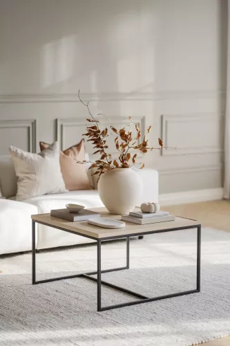 Deerfield Soffbord Vitpigmenterad/svart