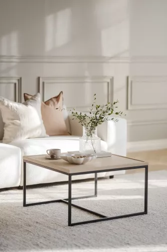 Deerfield Soffbord Vitpigmenterad/svart