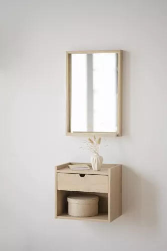 Hillmond Spegel Vitpigmenterad Ek