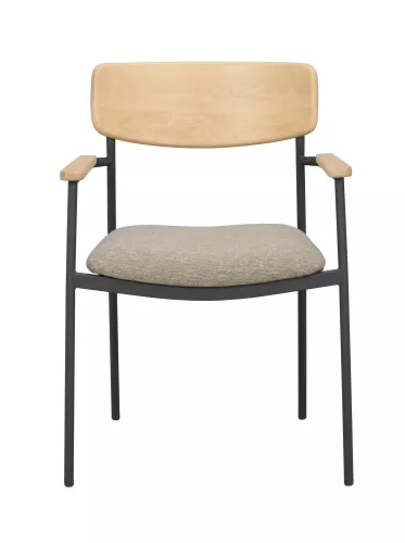 Maymont Karmstol Ek/Mörkbeige/Svart