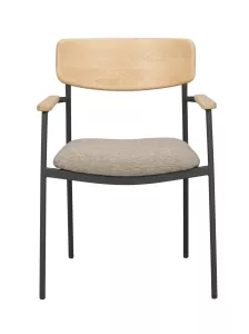 Maymont Karmstol Ek/Mörkbeige/Svart