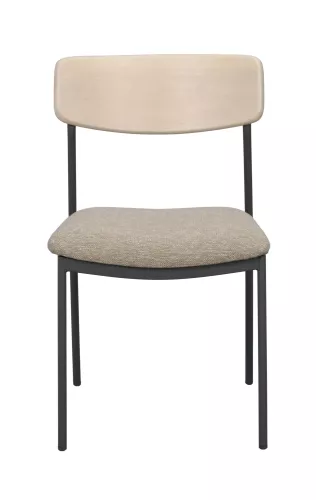 Maymont Stol Vitpigmenterad/Mörkbeige/Svart