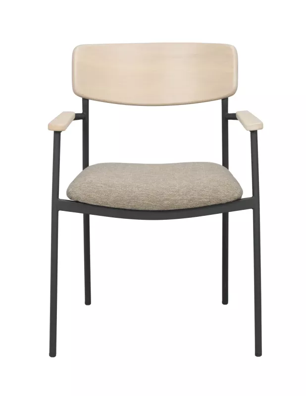 Maymont Karmstol Vitpigmenterad/Mörkbeige/Svart