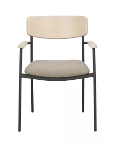Maymont Karmstol Vitpigmenterad/Mörkbeige/Svart
