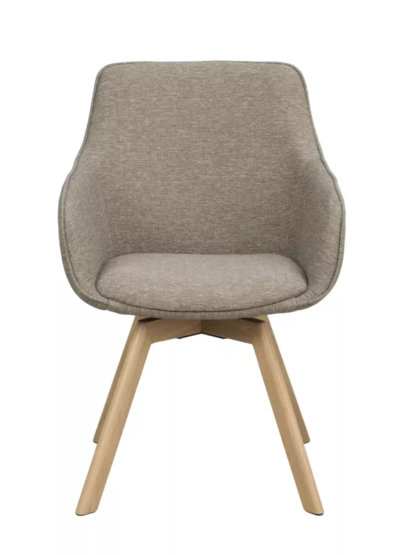 Alison Karmstol Mörkbeige/Ek