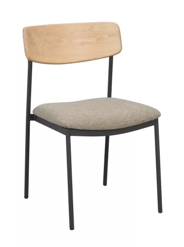 Maymont Stol Ek/Mörkbeige/Svart