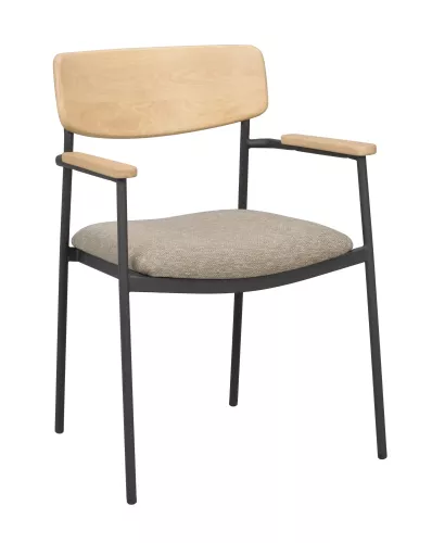 Maymont Karmstol Ek/Mörkbeige/Svart