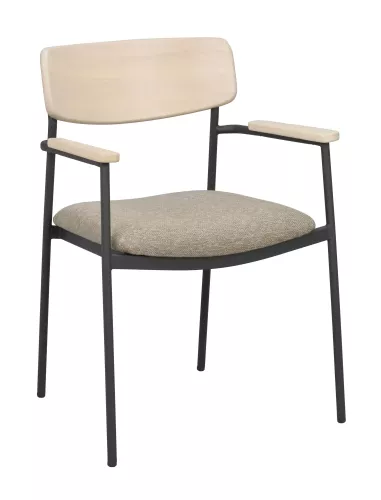 Maymont Karmstol Vitpigmenterad/Mörkbeige/Svart