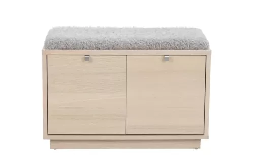 Confetti Bänk Vitpigmenterad - Ljusgrå